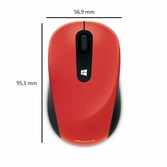 Souris laser sans fil : Microsoft Sculpt Mobile Mouse - Rouge