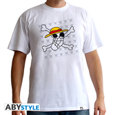 One piece - t-shirt basic homme  skull dessin de luffy (s)