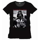 Star wars - t-shirt darth vader resist - black (s)