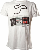 Nintendo - t-shirt nintendo : 8-bit controller white (s)