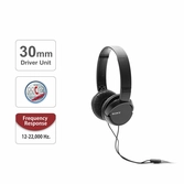 Sony MDR-ZX110AP Casque pliable avec Microphone Noir