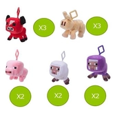 Lots de Porte-clés Minecraft en peluches