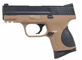 Pistolet Smith et Wesson SW M&P MP9C noir/tan
