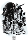 Star wars - poster 61x91 - 40th anniversary montage