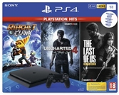 Console PS4 Slim 1 To + Ratchet and Clank, Last of Us, Uncharted 4 Hits