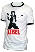 Star wars - t-shirt han solo rebel - white (s)