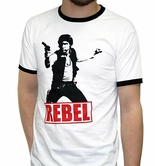 Star wars - t-shirt han solo rebel - white (s)