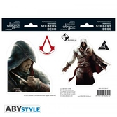 Assassin's creed - stickers - 16x11cm / 2 planches - ezio/atlaïr