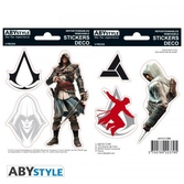 Assassin's creed - stickers - 16x11cm / 2 planches - edward/altaïr