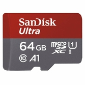 Carte Mémoire microSDXC SanDisk Ultra 64GB + Adaptateur SD