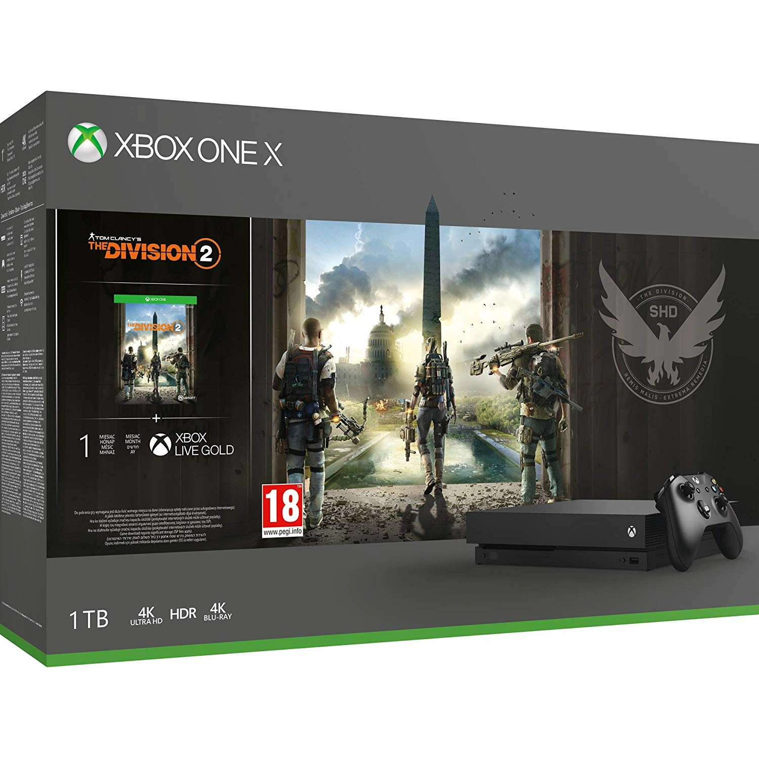 Console Xbox One X 1 To + The Division 2 Bundle