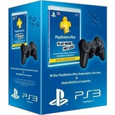 Manette PS3 DualShock 3 noire + Playstation Plus 90 jours