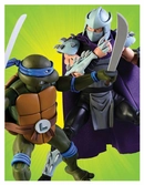 Tmnt - action figure - leonardo vs shredder - 18cm