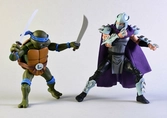 Tmnt - action figure - leonardo vs shredder - 18cm