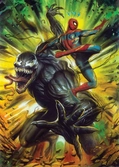 Marvel venom - magnetic metal poster 31x21 - venom vs spiderman