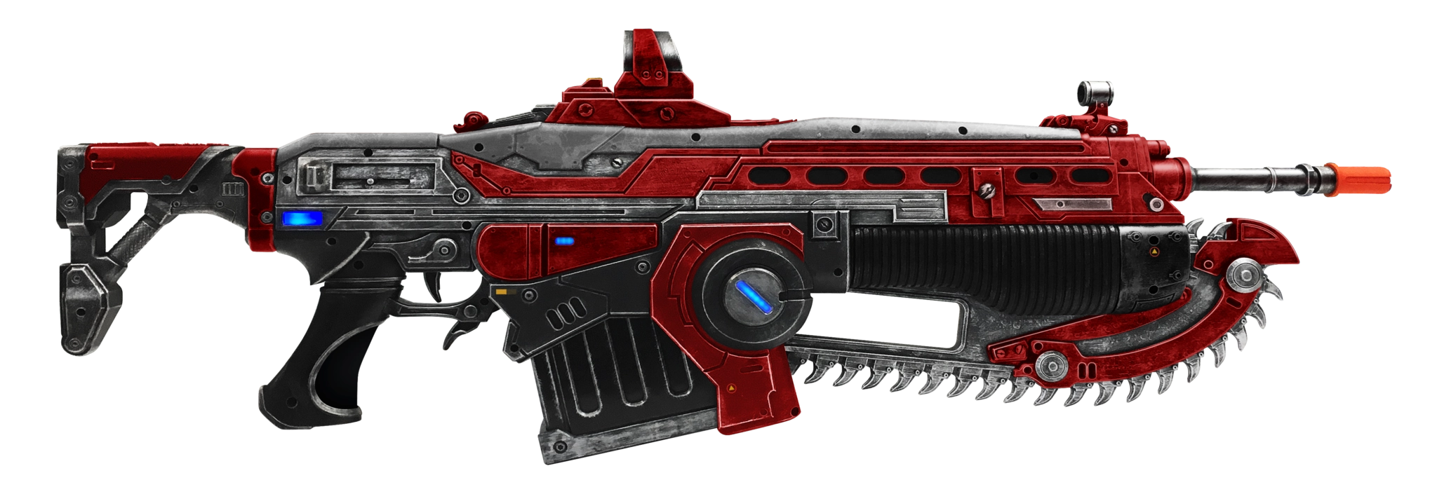 Gears of war 5 replica 11 crimson red customiezd lancer mk3
