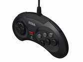 Retrobit - SEGA Mega Drive manette filaire 6 boutons - Connexion d'origine - Noire