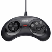 Retrobit - SEGA Mega Drive manette filaire 6 boutons - Connexion d'origine - Noire