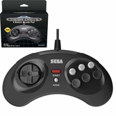 Retrobit - SEGA Mega Drive manette filaire 6 boutons - Connexion d'origine - Noire