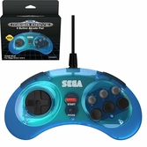 Retrobit - SEGA Mega Drive manette filaire 6 boutons - Bleue