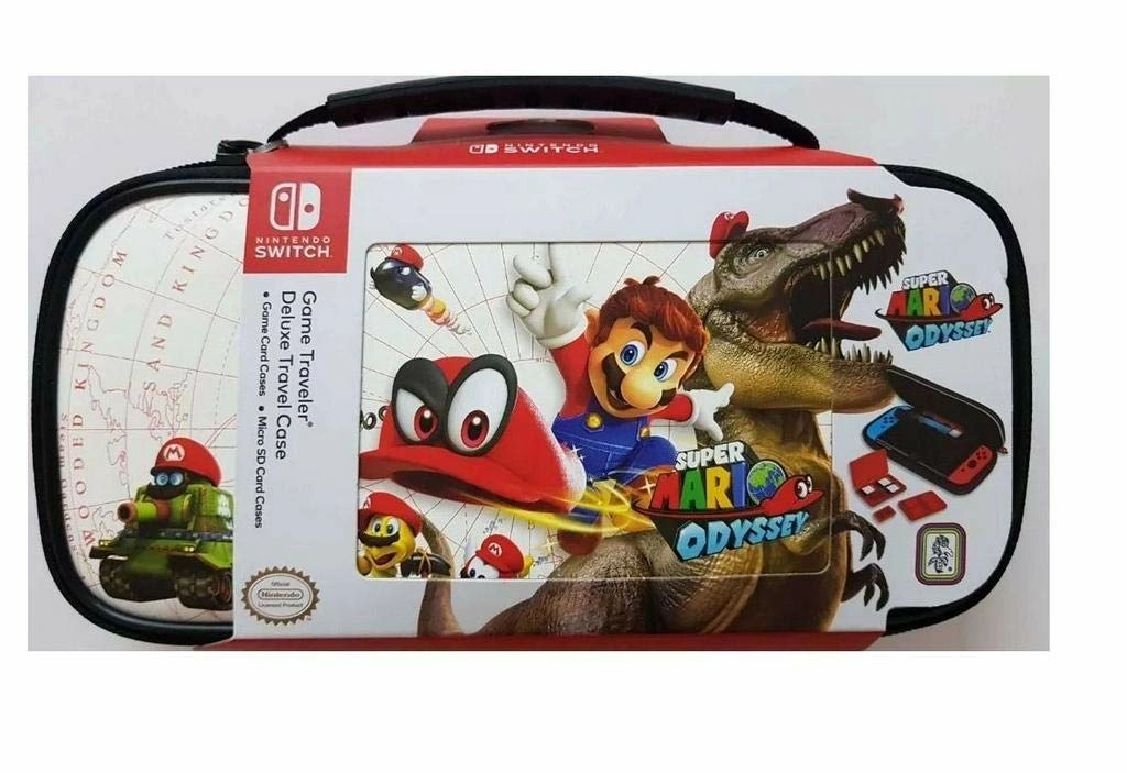 Official mario odyssey travel case white for nintendo switch