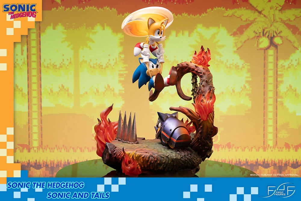 Diorama Sonic The Hedgehog Sonic and Tails - 51 Cm