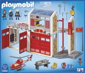 Playmobil 9462 - Caserne De Pompiers Et Hélicoptère