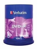 Verbatim - 100 X Dvd+R - 4.7 Go 16x - Argent Mat - Spindle