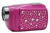 Teknofun - caméra vidéo numérique - rose strass
