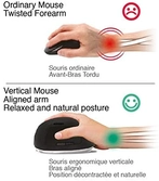 Advance vertical plus mouse : rechargable wireless