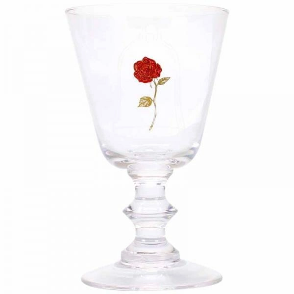 Disney beauty and the beast rose glass goblet 275ml