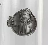 Fallout - beer glass 500ml metal badge - vault boy
