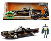 Dc comics - batman 1966 batmobile + figure metal die-cast - 1:24