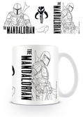 Star wars: the mandalorian - mug - 315 ml - line art