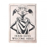 Harry potter - house-elves welcome here small tin sign