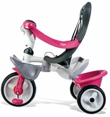 Smoby tricycle baby balade 2 rose
