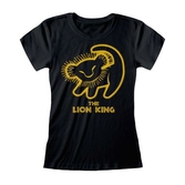 Lion king - fitted t-shirt - classic - silhouette (xxl)