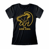 Lion king - fitted t-shirt - classic - silhouette (l)