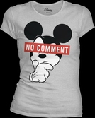Disney - mickey no comment grey woment t-shirt l