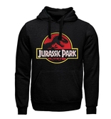 Jurassic park - logo black hoodie m