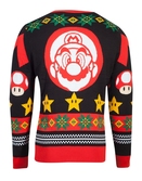 Super mario - logo - knitted merry christmas sweater (xxl)