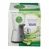 Dettol healthy touch no touch box silver gadget + aloe vera recharge gratuite carton