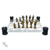 Medieval knight chess set 43cm