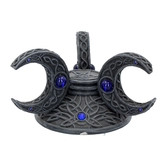 Triple moon crystal ball holder 10cm