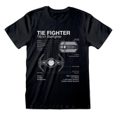 Star wars - t-shirt - tie fighter sketch (xxl)