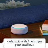 Echo Dot (3ème génération), Enceinte connectée avec Alexa, Tissu anthracite