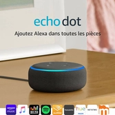 Echo Dot (3ème génération), Enceinte connectée avec Alexa, Tissu anthracite