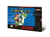 Super nintendo - impression sur bois 20x29.5 - super mario world