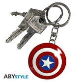 Marvel - porte-cles metal 3d - bouclier captain america