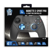 Manette filaire esport fps-100 noire pour ps4 avec 4 palettes à l'arrière